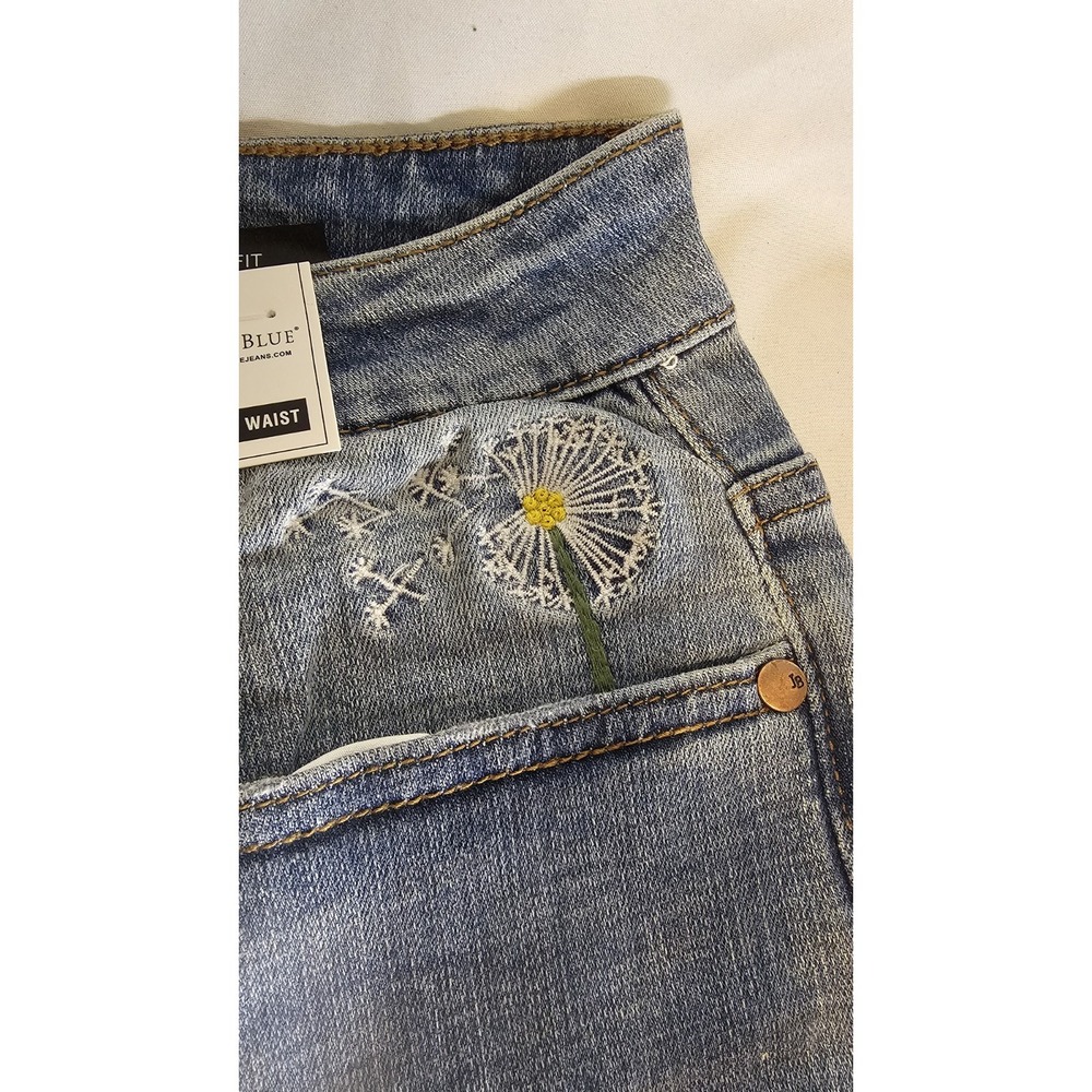 NWT Judy Blue Dandelion Skinny High Waisted Medium Blue size 11W - Picture 4 of 7
